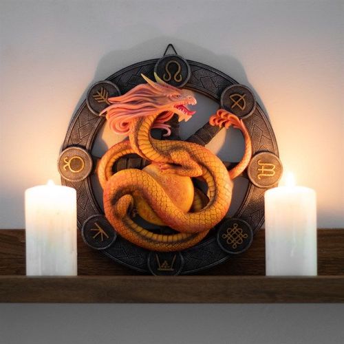 Litha Dragon Resin Wall Plaque by Anne Stokes | Inspired Creative Gifts | UK Supplier