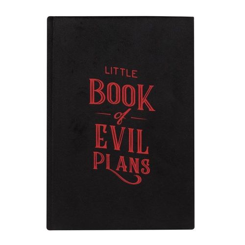 Little Book Of Evil Plans Velvet A5 Notebook | Inspired Creative Gifts | UK Supplier