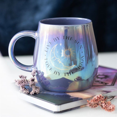 Live by the Sun Love by the Moon Iridescent Mug | Inspired Creative Gifts | UK Supplier