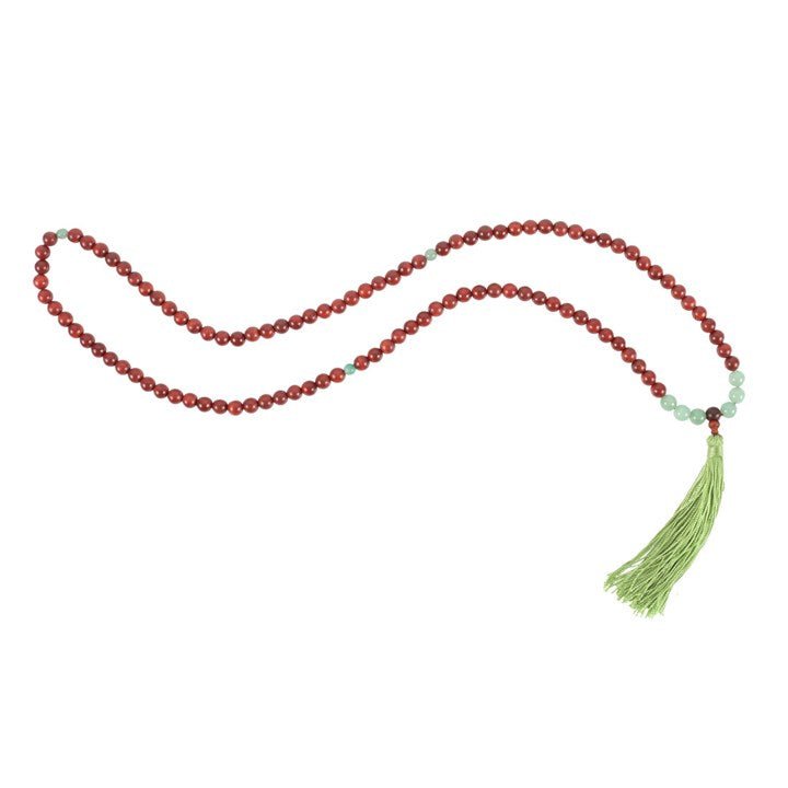 Love and Gratitude Rosewood & Green Aventurine Mallah Necklace | Inspired Creative Gifts | UK Supplier