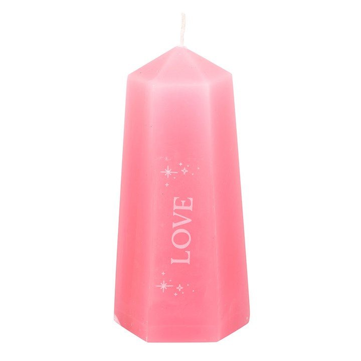Love Crystal Candle with Rough Rose Quartz | Inspired Creative Gifts | UK Supplier