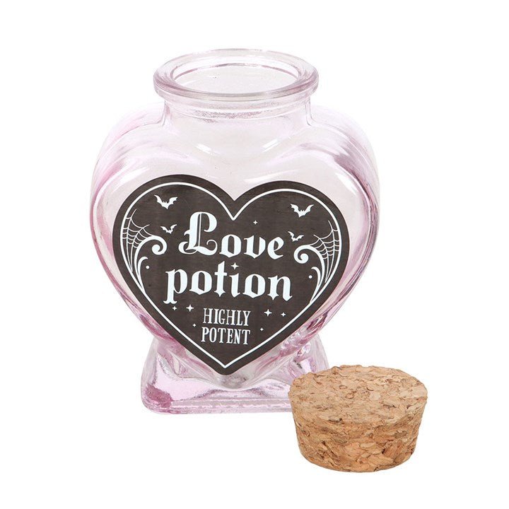 Love Potion Decorative Glass Heart Potion Bottle | Inspired Creative Gifts | UK Supplier
