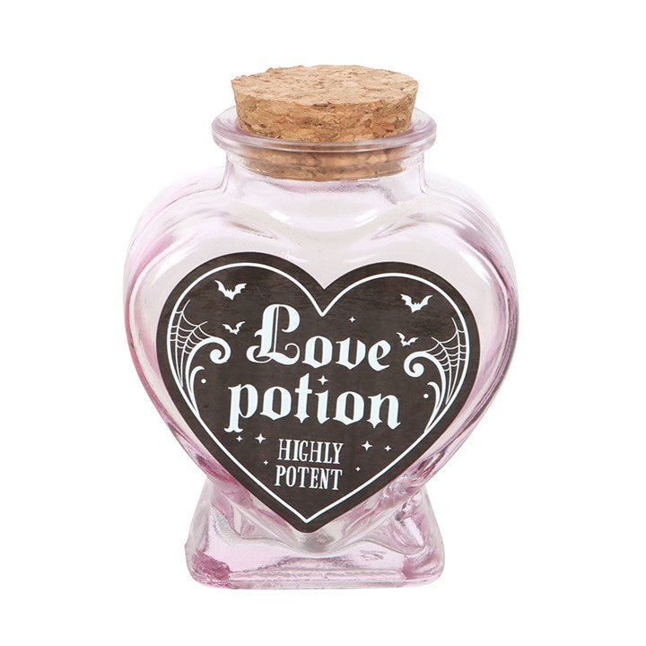 Love Potion Decorative Glass Heart Potion Bottle | Inspired Creative Gifts | UK Supplier