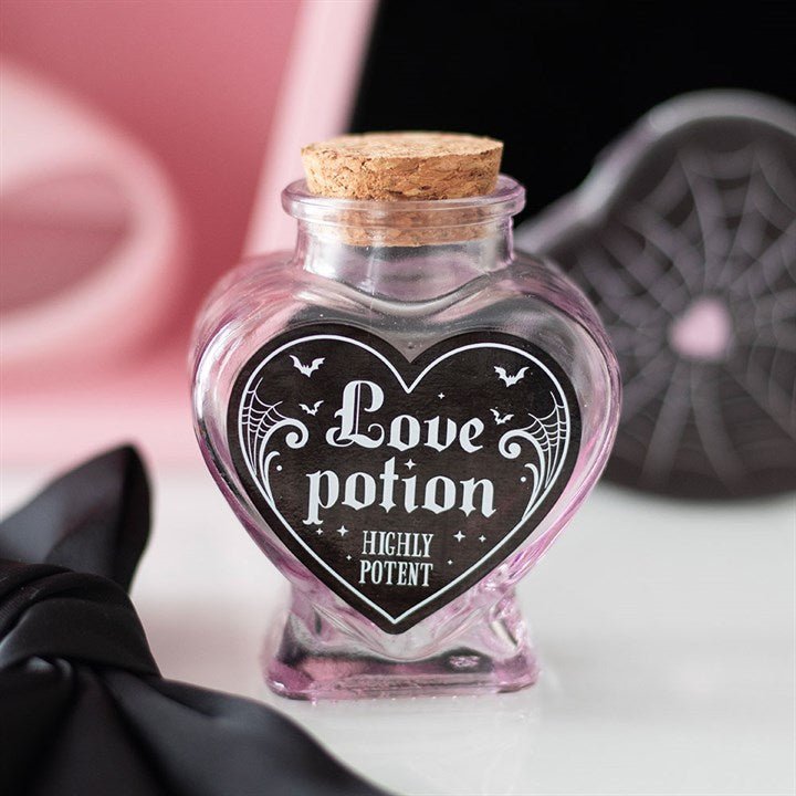 Love Potion Decorative Glass Heart Potion Bottle | Inspired Creative Gifts | UK Supplier