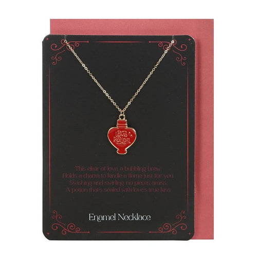 Love Potion Enamel Necklace Card | Inspired Creative Gifts | UK Supplier