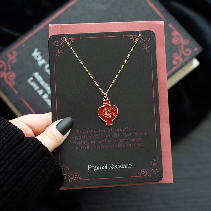 Love Potion Enamel Necklace Card | Inspired Creative Gifts | UK Supplier