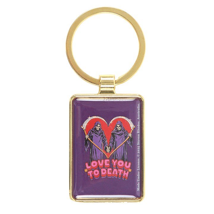 Love You To Death Keyring by Steven Rhodes | Inspired Creative Gifts | UK Supplier