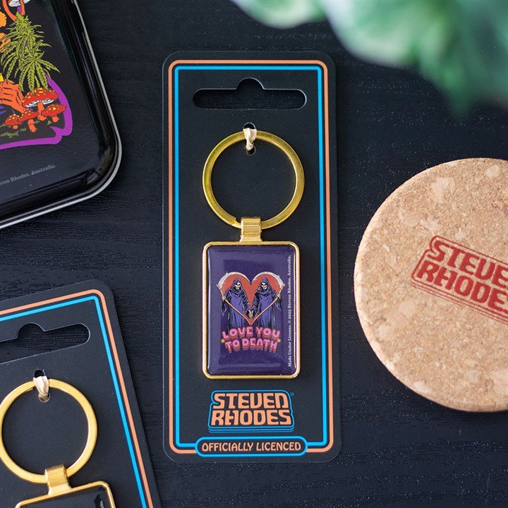 Love You To Death Keyring by Steven Rhodes | Inspired Creative Gifts | UK Supplier