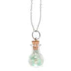 Luck Green Aventurine Crystal Chip Potion Bottle Necklace | Inspired Creative Gifts | UK Supplier