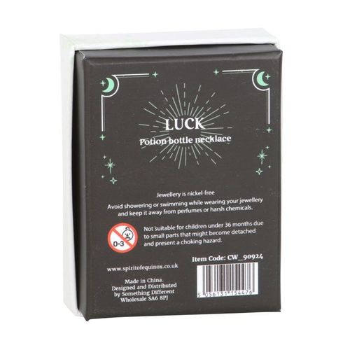 Luck Green Aventurine Crystal Chip Potion Bottle Necklace | Inspired Creative Gifts | UK Supplier