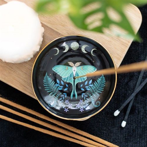 Luna Moth Ceramic Incense Plate | Inspired Creative Gifts | UK Supplier