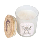 Luna Moth Manifestation Candle with Clear Quartz Crystals | Inspired Creative Gifts | UK Supplier