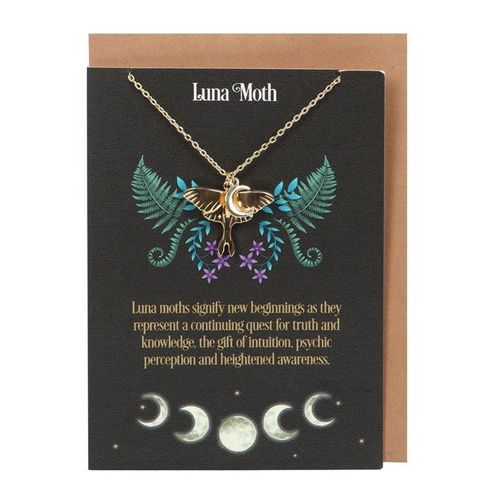 Luna Moth Necklace Card | Inspired Creative Gifts | UK Supplier