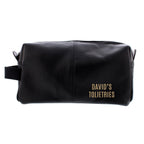 Luxury Personalised Black Leatherette Wash Bag - Great Gift for Him! | Inspired Creative Gifts