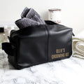 Luxury Personalised Black Leatherette Wash Bag - Great Gift for Him! | Inspired Creative Gifts