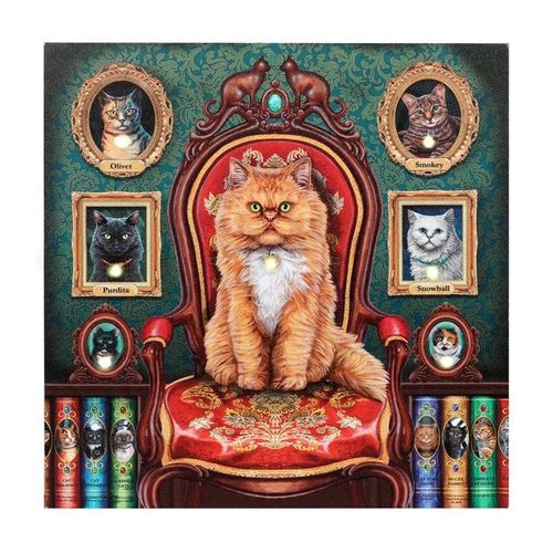 Mad About Cats Light Up Canvas By Lisa Parker | Inspired Creative Gifts | UK Supplier