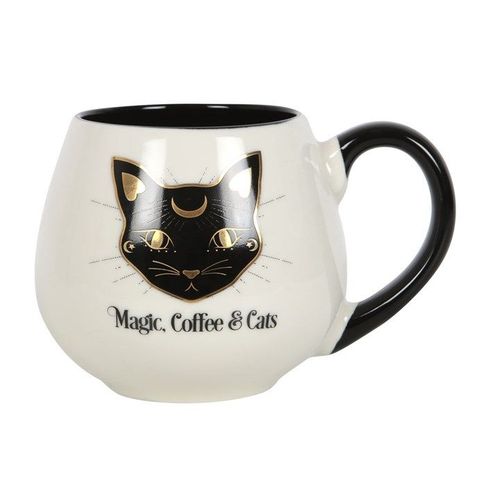 Magic, Coffee & Cats Rounded Mug | Inspired Creative Gifts | UK Supplier
