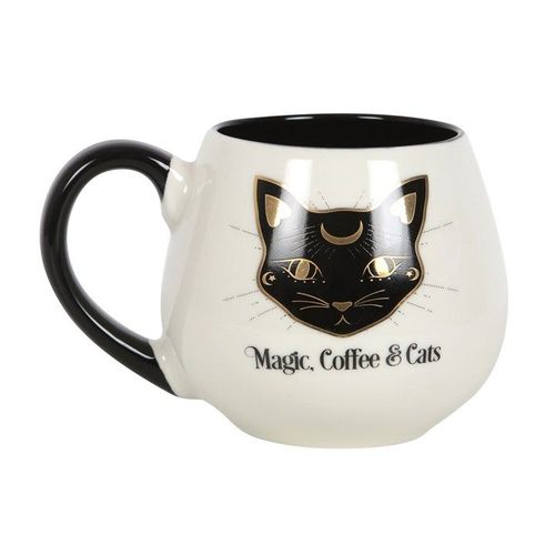 Magic, Coffee & Cats Rounded Mug | Inspired Creative Gifts | UK Supplier