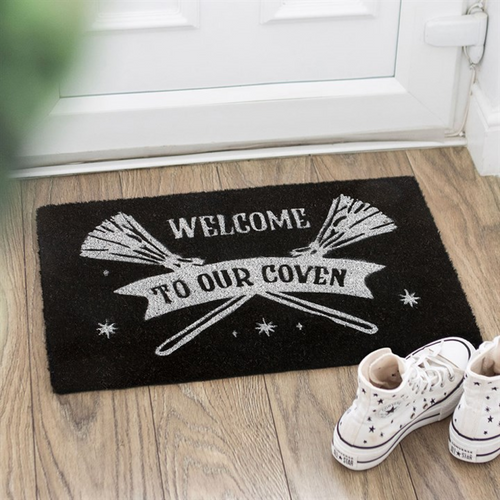 Black Welcome to Our Coven Doormat |  | Inspired Creative Gifts