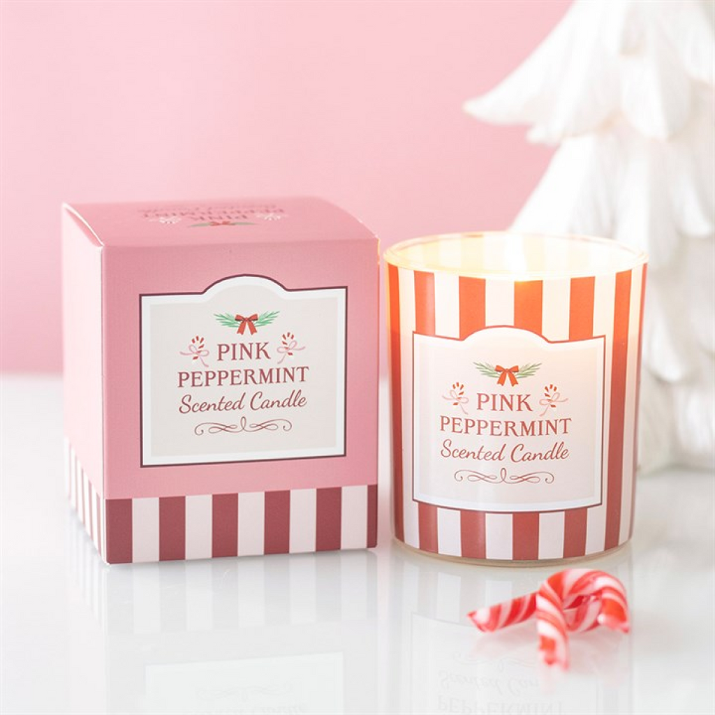Pink Peppermint Scented Candle | Candles