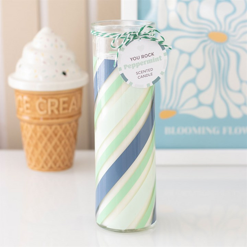 Candy Stripe Peppermint Tube Candle | Candles | Inspired Creative Gifts