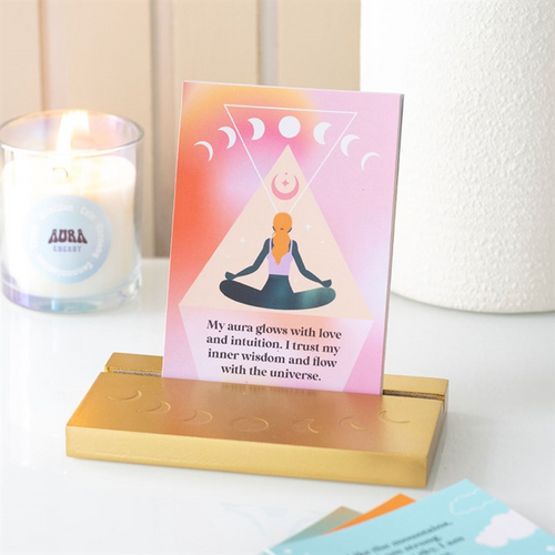 Aura Affirmation Cards with Wooden Stand | Affirmation Cards | Inspired Creative Gifts