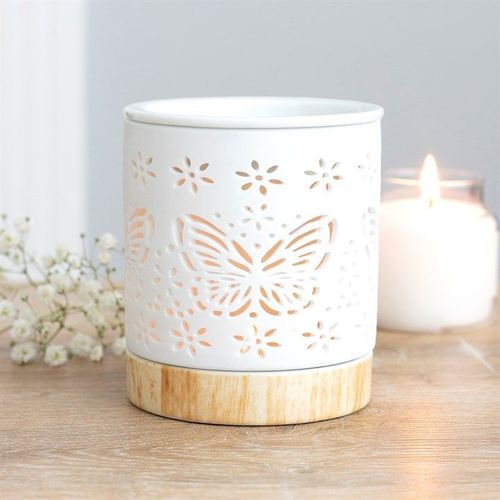Matte Ceramic Butterfly Oil Burner | Inspired Creative Gifts | UK Supplier