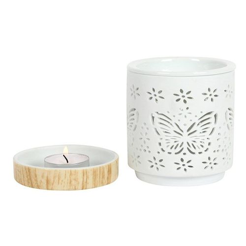 Matte Ceramic Butterfly Oil Burner | Inspired Creative Gifts | UK Supplier