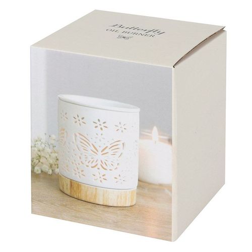 Matte Ceramic Butterfly Oil Burner | Inspired Creative Gifts | UK Supplier