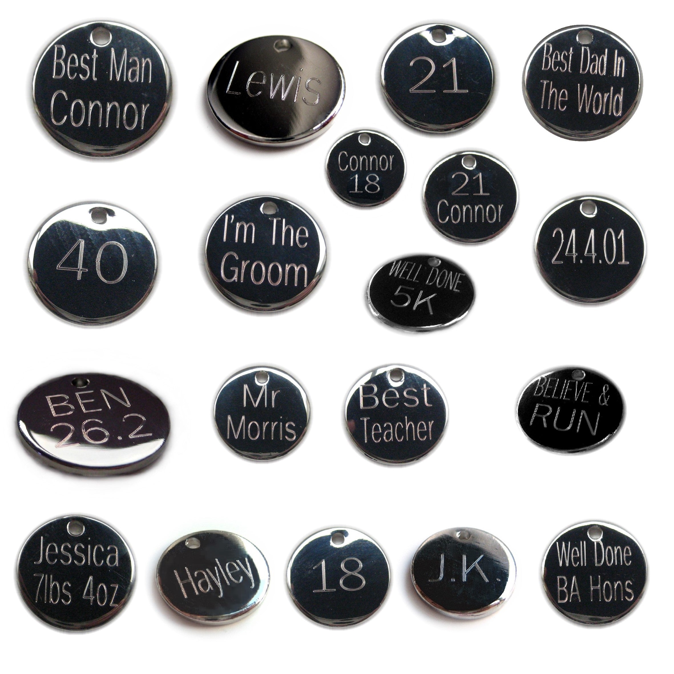 Personalised Men's Black Leather Cord Bracelet