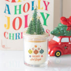 Merry and Bright Bauble Cinnamon & Spice Glass Candle with Tree | Inspired Creative Gifts | UK Supplier