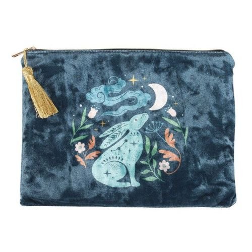 Midnight Hare Velvet Makeup Bag | Inspired Creative Gifts | UK Supplier