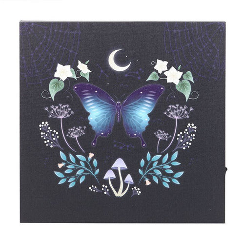 Midnight Moth Light Up Canvas Plaque | Wall Art | Inspired Creative Gifts