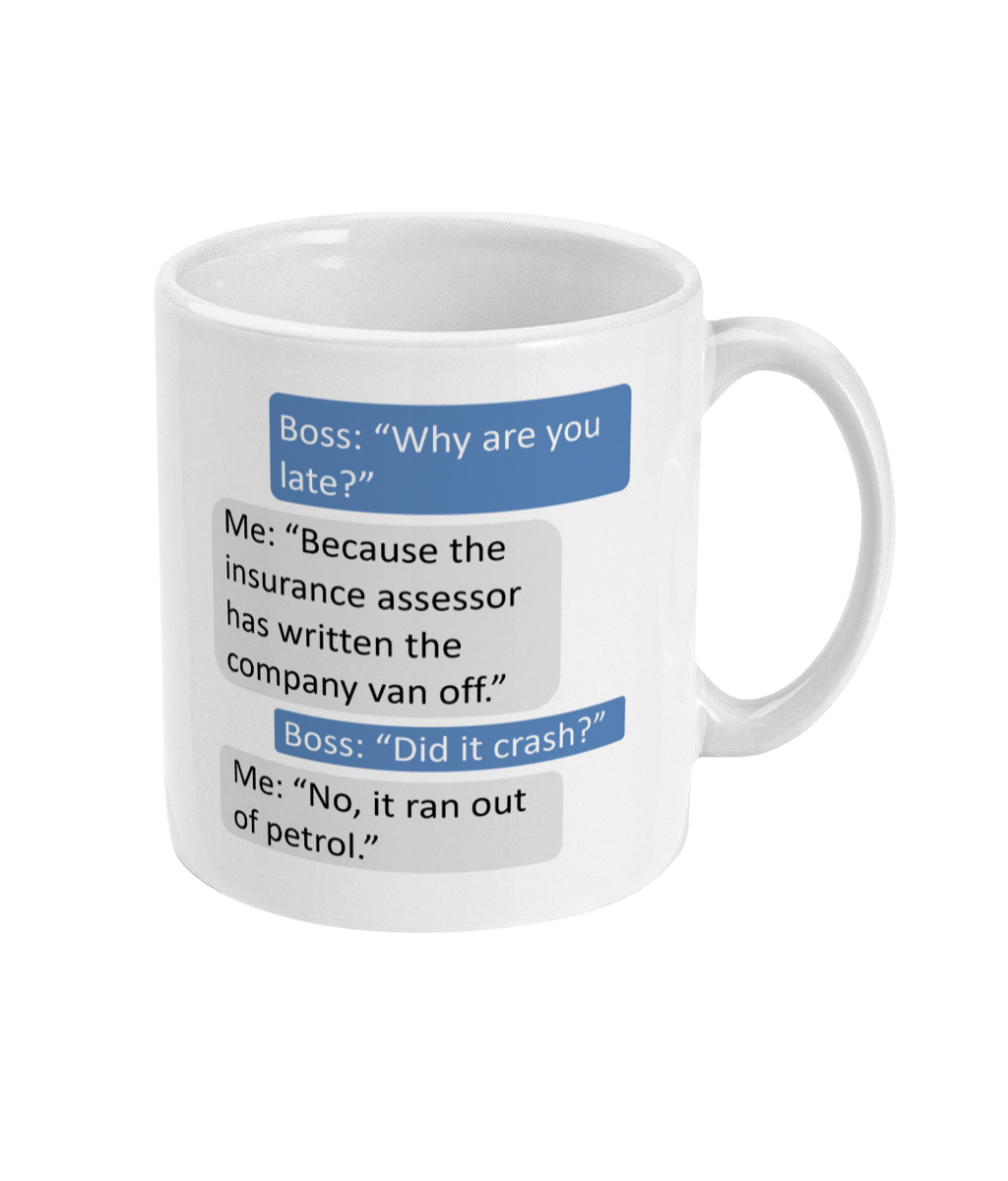 Novelty Mug – Funny 'Insurance Assessor' Boss Joke