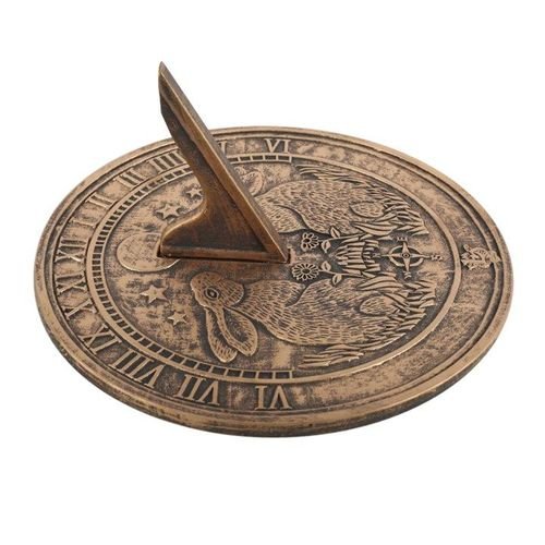 Moon Gazing Hare Terracotta Sundial by Lisa Parker | Inspired Creative Gifts | UK Supplier