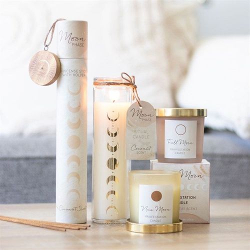 Moon Phase Coconut Tube Candle | Inspired Creative Gifts | UK Supplier