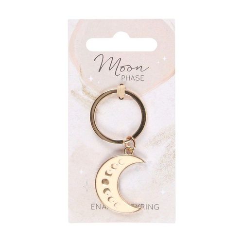 Moon Phase Crescent Enamel Keyring | Inspired Creative Gifts