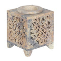 Moroccan Arch Cutout Soapstone Oil Burner | Inspired Creative Gifts | UK Supplier