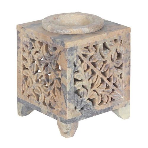 Moroccan Arch Cutout Soapstone Oil Burner | Inspired Creative Gifts | UK Supplier