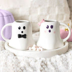 Mr and Mrs Boo Ghost Shaped Mug Set | Inspired Creative Gifts | UK Supplier