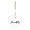 Mr and Mrs Hanging Heart Sentiment Sign | Inspired Creative Gifts | UK Supplier