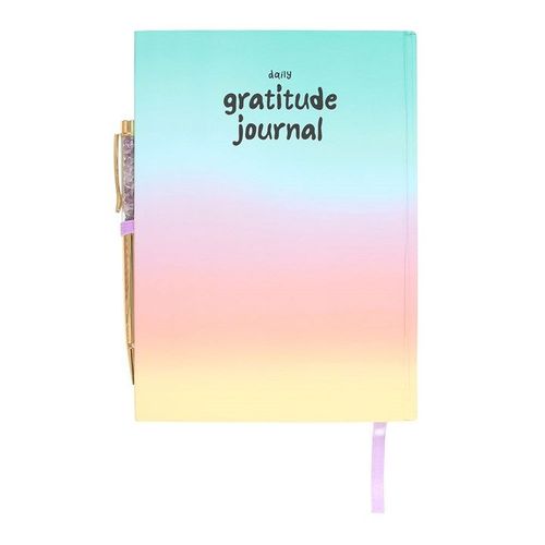 Multicoloured Gratitude Journal with Amethyst Pen | Inspired Creative Gifts | UK Supplier