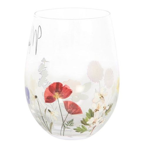 Mum Wildflower Stemless Glass | Inspired Creative Gifts | UK Supplier