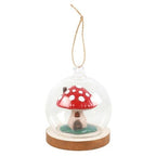 Mushroom House Glass Dome Hanging Decoration | Inspired Creative Gifts | UK Supplier