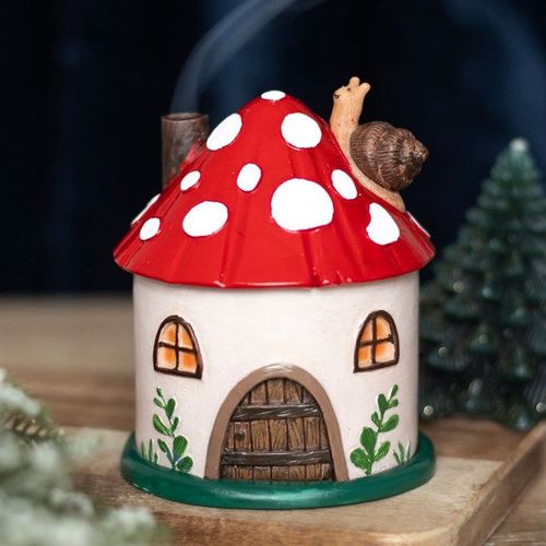 Mushroom House Resin Incense Cone Burner | Inspired Creative Gifts | UK Supplier