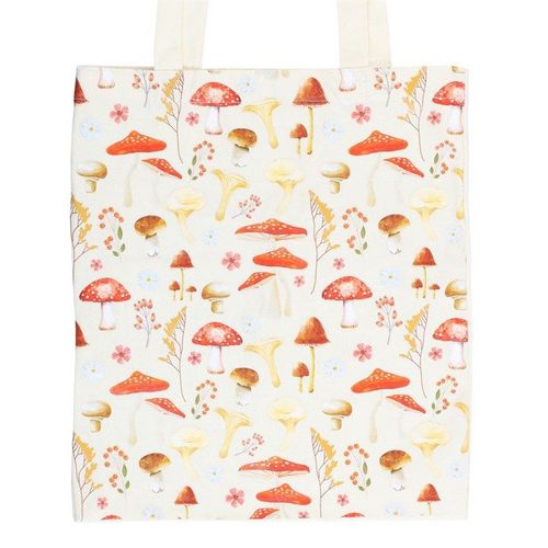 Mushroom Print Polycotton Tote Bag | Inspired Creative Gifts | UK Supplier