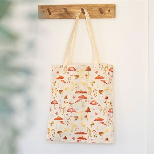 Mushroom Print Polycotton Tote Bag | Inspired Creative Gifts | UK Supplier
