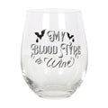 My Blood Type is Wine Stemless Wine Glass | Inspired Creative Gifts | UK Supplier