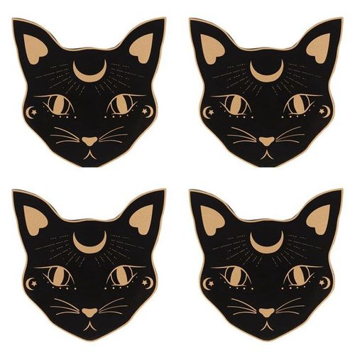 Mystic Mog Cat Face Coaster Set | Inspired Creative Gifts | UK Supplier