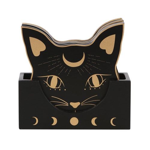 Mystic Mog Cat Face Coaster Set | Inspired Creative Gifts | UK Supplier